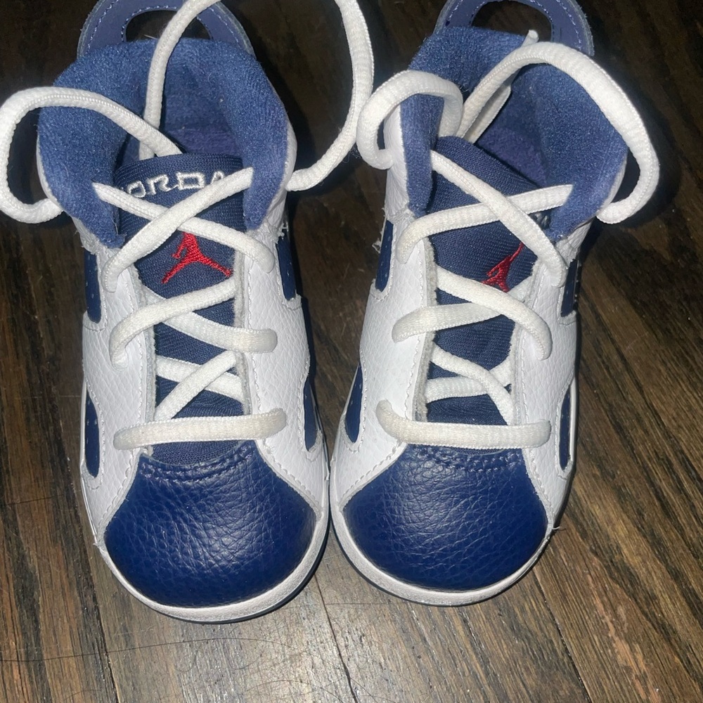 Kids Blue and White Sneakers